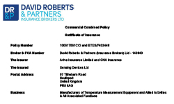 Certificate Of Insurance